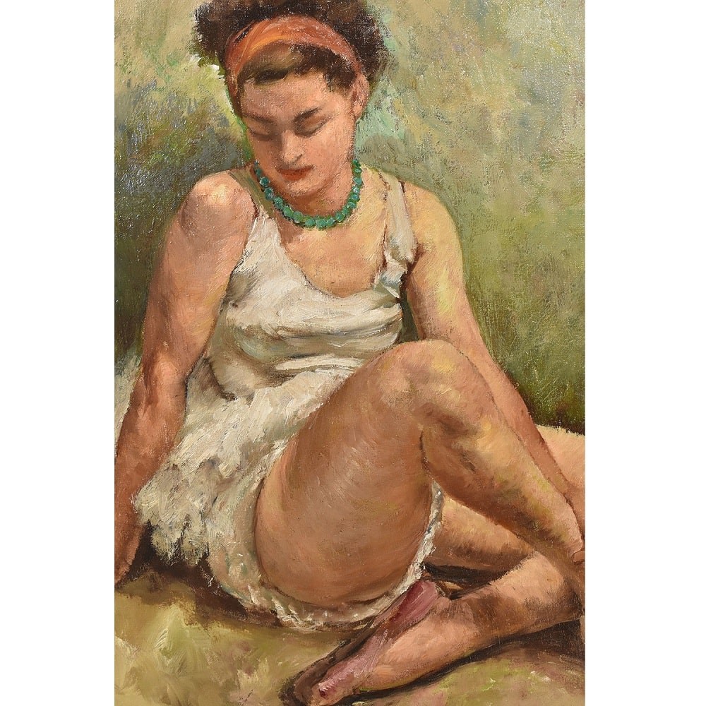 QR496 1a antique portrait oil paintings classical dancer XX century.jpg